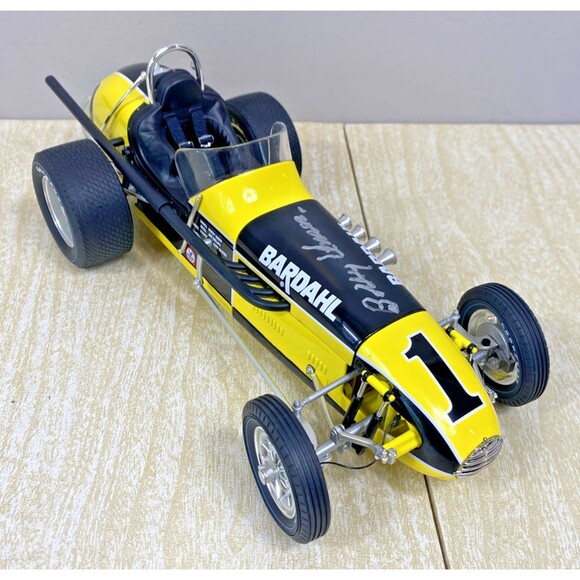 Autographed Bobby Unser #1 Bardahl Offenhauser Dirt Champ Racecar Diecast 1:12